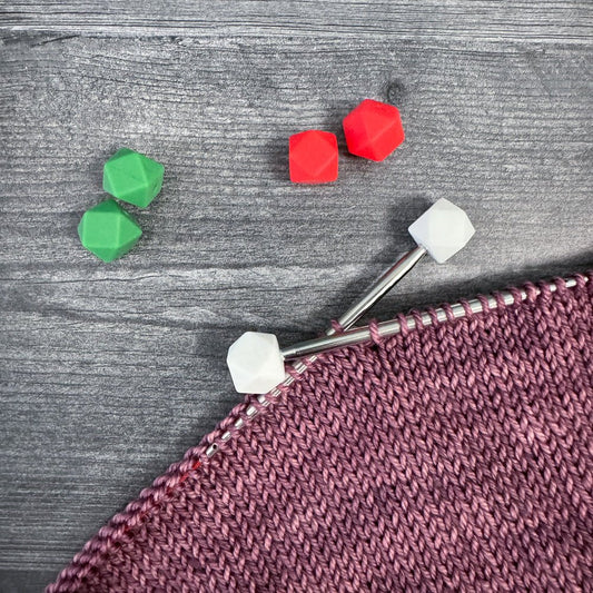 Christmas Solid Hexagon Needle Stoppers
