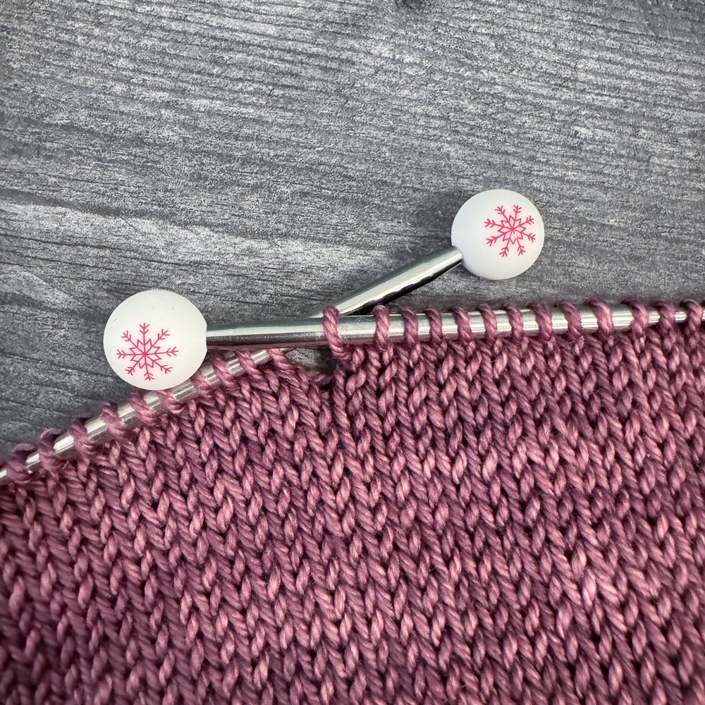 Snowflake Round Needle Stoppers - Lofty Loops Yarns