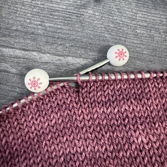 Snowflake Round Needle Stoppers - Lofty Loops Yarns