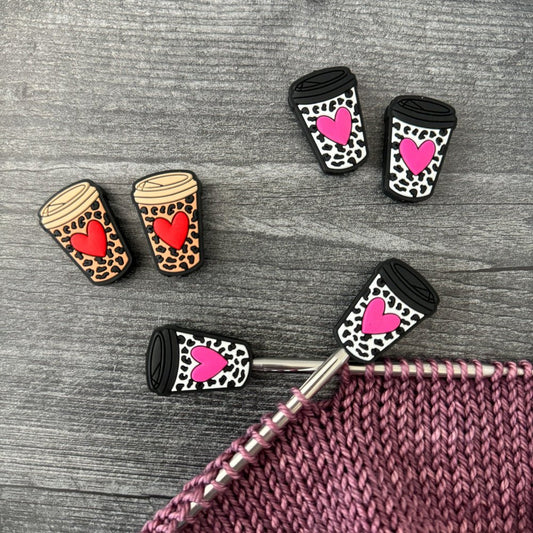 Valentine Latte Needle Stoppers - Lofty Loops Yarns