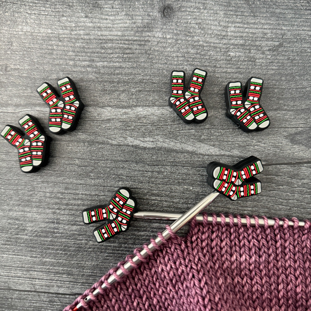 Holiday Socks Needle Stoppers